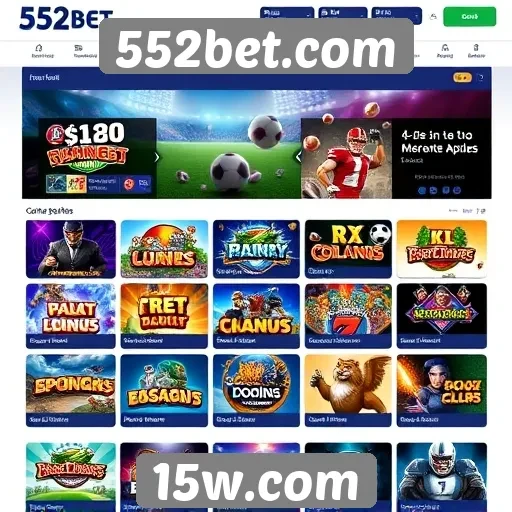 Variedade de jogos disponíveis no 552bet.com